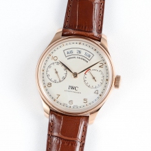 Portugieser Annual gold plated White ZF