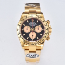 clean Daytona 116508 yellow gold oyster bracelet black/gold dial A4130